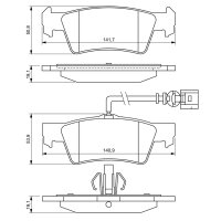 BOSCH 0 986 494 309 Bremsbelagsatz, Scheibenbremse