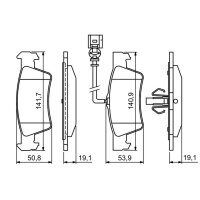 BOSCH 0 986 494 309 Bremsbelagsatz, Scheibenbremse