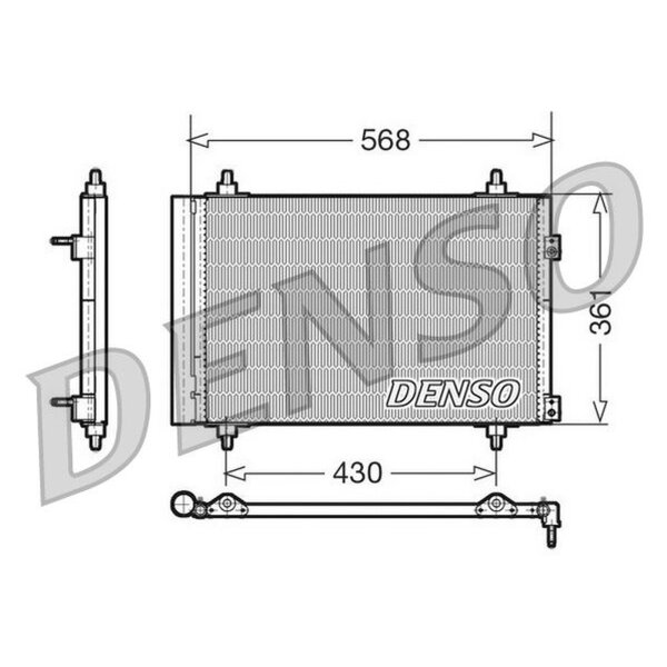 DENSO DCN07008 Kondensator, Klimaanlage