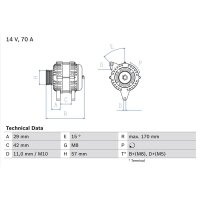 BOSCH 0 986 049 960 Generator