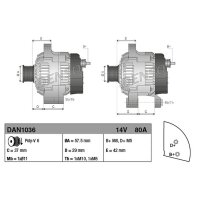 DENSO DAN1036 Generator