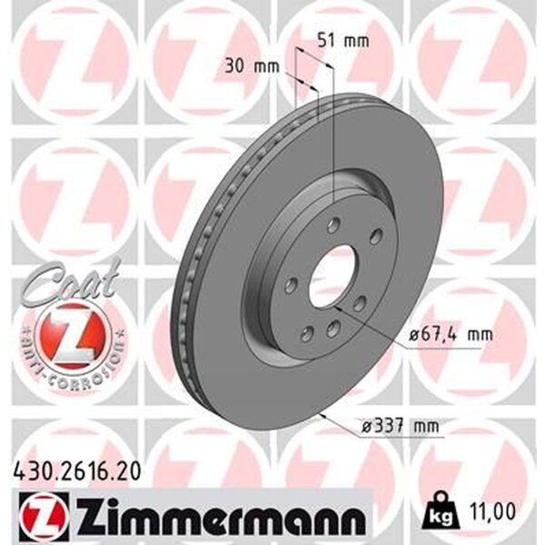 ZIMMERMANN 430.2616.20 Bremsscheibe