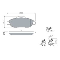 BOSCH 0 986 494 261 Bremsbelagsatz, Scheibenbremse