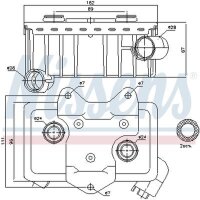 NISSENS 90582 Ölkühler, Motoröl