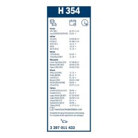 Wischblatt BOSCH 3 397 011 433 Heckscheibe 350mm - 1 Stück