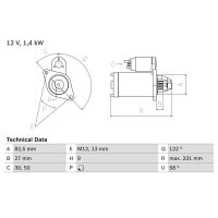 BOSCH 0 986 018 340 Starter