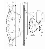 BOSCH 0 986 494 165 Bremsbelagsatz, Scheibenbremse