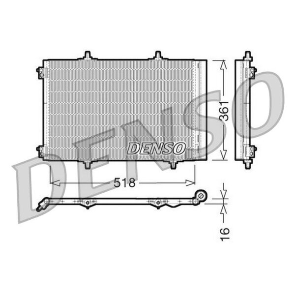 DENSO DCN07013 Kondensator, Klimaanlage