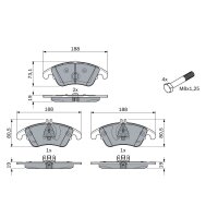 BOSCH 0 986 494 263 Bremsbelagsatz, Scheibenbremse
