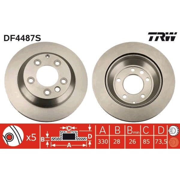 TRW DF4487S Bremsscheibe
