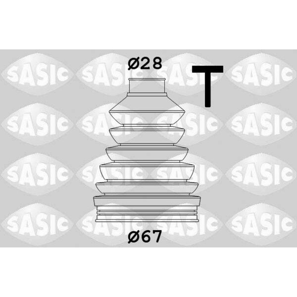 SASIC 1906023 Faltenbalgsatz, Antriebswelle