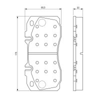 BOSCH 0 986 494 257 Bremsbelagsatz, Scheibenbremse