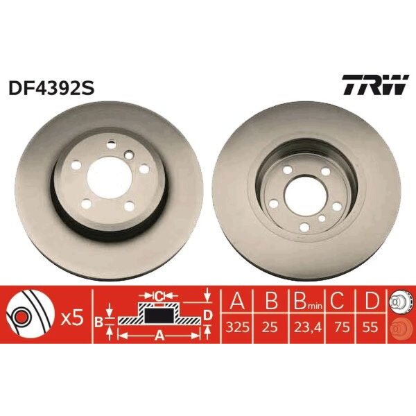 TRW DF4392S Bremsscheibe