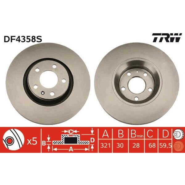 TRW DF4358S Bremsscheibe
