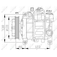 NRF 32105 Kompressor, Klimaanlage