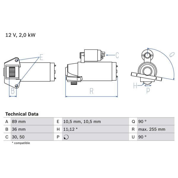 BOSCH 0 986 021 810 Starter