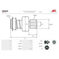 AS-PL SD0036 Freilaufgetriebe, Starter
