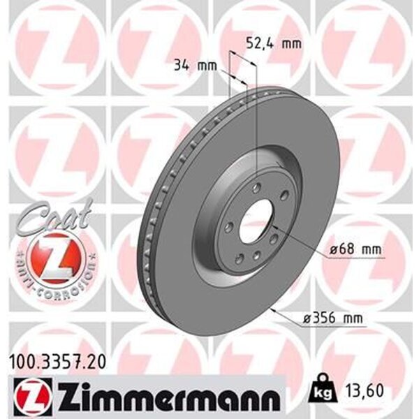 ZIMMERMANN 100.3357.20 Bremsscheibe