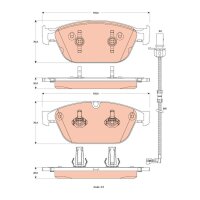 TRW GDB1884 Bremsbelagsatz, Scheibenbremse