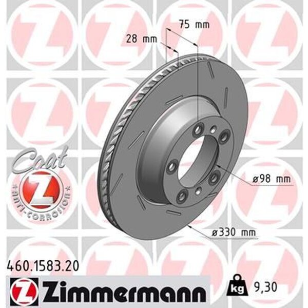 ZIMMERMANN 460.1583.20 Bremsscheibe