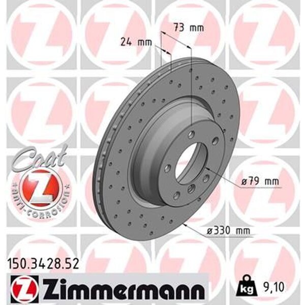 ZIMMERMANN 150.3428.52 Bremsscheibe