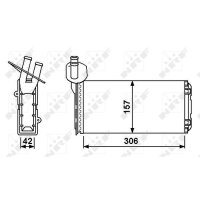 NRF 53889 Wärmetauscher, Innenraumheizung