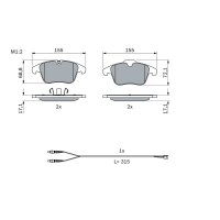 BOSCH 0 986 494 371 Bremsbelagsatz, Scheibenbremse