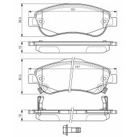 BOSCH 0 986 494 379 Bremsbelagsatz, Scheibenbremse