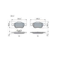 BOSCH 0 986 494 439 Bremsbelagsatz, Scheibenbremse