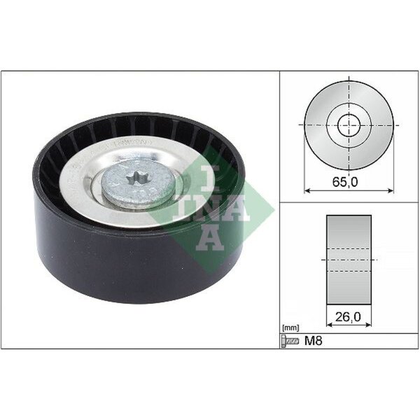 Schaeffler INA 532 0571 10 Umlenk-/Führungsrolle, Keilrippenriemen