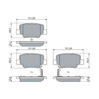 BOSCH 0 986 494 404 Bremsbelagsatz, Scheibenbremse