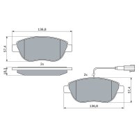 BOSCH 0 986 494 464 Bremsbelagsatz, Scheibenbremse