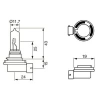 BOSCH 1 987 302 082 Glühlampe, Fernscheinwerfer