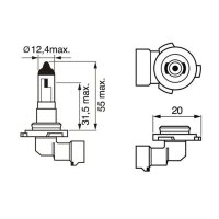 BOSCH 1 987 302 083 Glühlampe, Nebelscheinwerfer