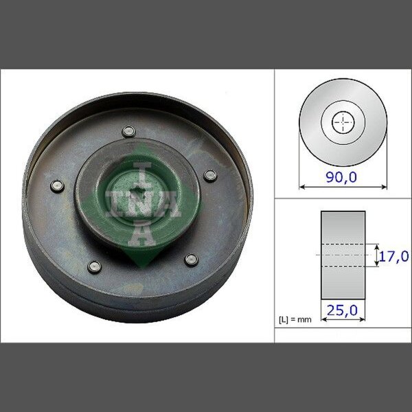 Schaeffler INA 532 0694 10 Umlenk-/Führungsrolle, Keilrippenriemen
