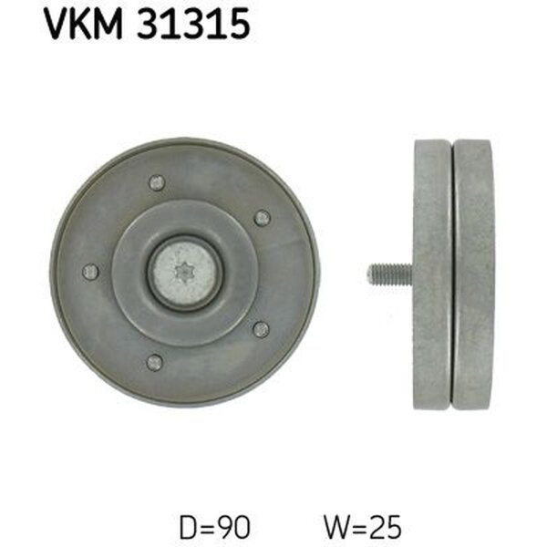 SKF VKM 31315 Umlenk-/Führungsrolle, Keilrippenriemen