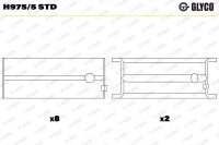 GLYCO H975/5 STD Kurbelwellenlagerschale