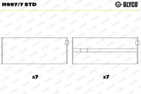 GLYCO H997/7 STD Kurbelwellenlagerschale