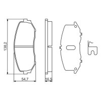 BOSCH 0 986 494 241 Bremsbelagsatz, Scheibenbremse