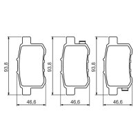 BOSCH 0 986 494 338 Bremsbelagsatz, Scheibenbremse