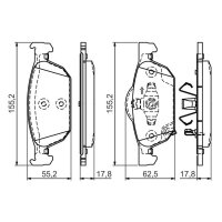 BOSCH 0 986 494 383 Bremsbelagsatz, Scheibenbremse