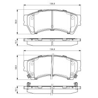 BOSCH 0 986 494 221 Bremsbelagsatz, Scheibenbremse
