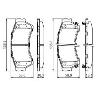 BOSCH 0 986 494 221 Bremsbelagsatz, Scheibenbremse