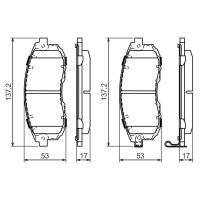 BOSCH 0 986 494 337 Bremsbelagsatz, Scheibenbremse