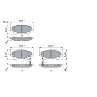 BOSCH 0 986 494 187 Bremsbelagsatz, Scheibenbremse