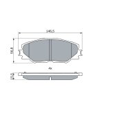 BOSCH 0 986 494 174 Bremsbelagsatz, Scheibenbremse