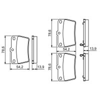 BOSCH 0 986 494 350 Bremsbelagsatz, Scheibenbremse