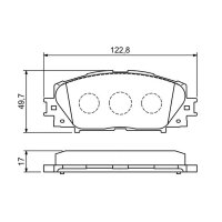 BOSCH 0 986 494 198 Bremsbelagsatz, Scheibenbremse