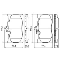BOSCH 0 986 494 252 Bremsbelagsatz, Scheibenbremse