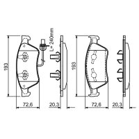 BOSCH 0 986 494 200 Bremsbelagsatz, Scheibenbremse